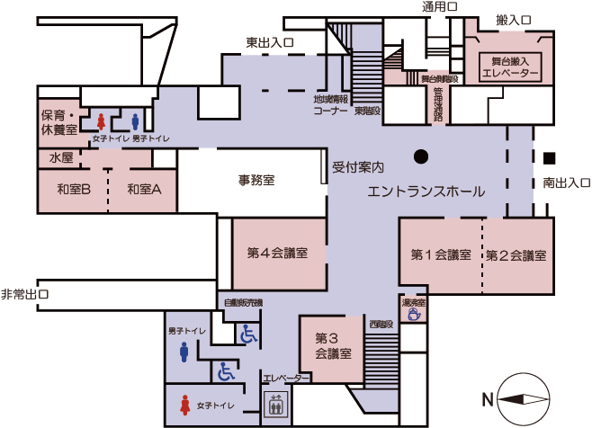 施設配置図1F