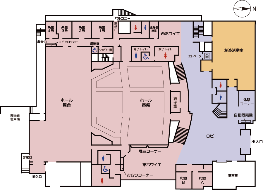 施設配置図1F