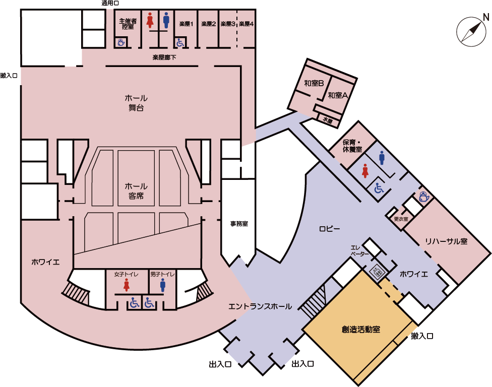 施設配置図1F